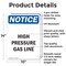 Signmission High Pressure Gas Line, 10 in W x Rectangle, Aluminum OS-2PACK-NS-A-1014-V-13486 - alternate 6